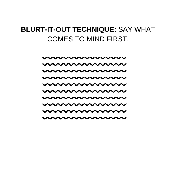 Blurt-it-out-Technique
