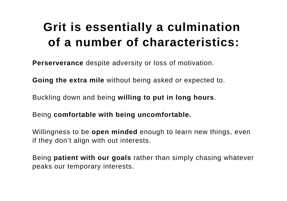 Characteristics of Grit