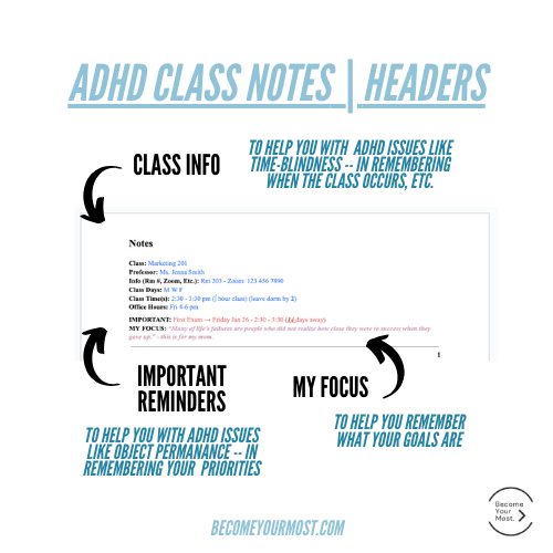 Study-Notes-For-ADHD